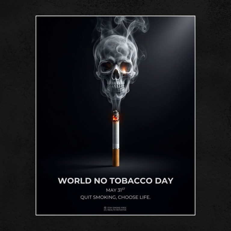 Anti Smoking Awareness Poster Canva Template – Design with Niki